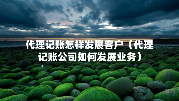 代理記賬怎樣發(fā)展客戶（代理記賬公司如何發(fā)展業(yè)務(wù)）