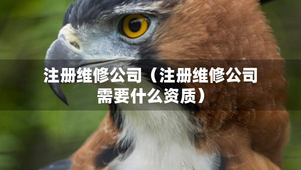 注冊(cè)維修公司（注冊(cè)維修公司需要什么資質(zhì)）