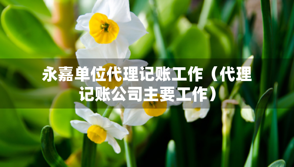 永嘉單位代理記賬工作（代理記賬公司主要工作）