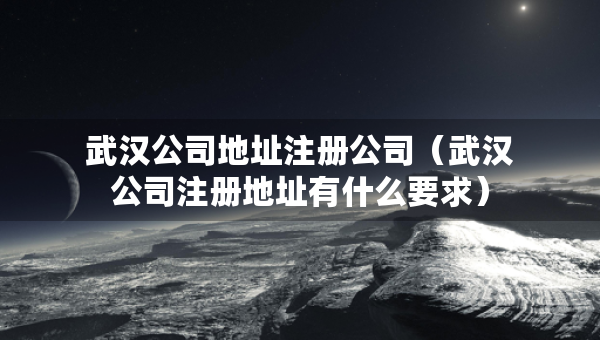 武漢公司地址注冊公司（武漢公司注冊地址有什么要求）