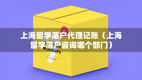 上海留學(xué)落戶代理記賬（上海留學(xué)落戶咨詢哪個(gè)部門）