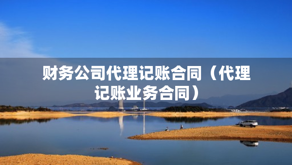財務(wù)公司代理記賬合同（代理記賬業(yè)務(wù)合同）