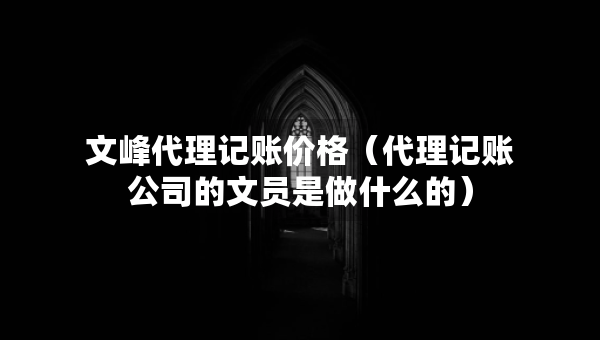 文峰代理記賬價(jià)格（代理記賬公司的文員是做什么的）