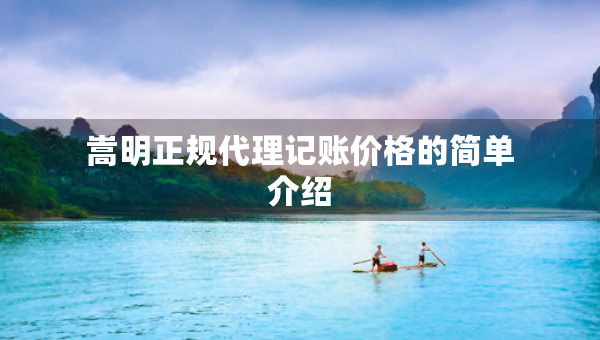 嵩明正規(guī)代理記賬價格的簡單介紹