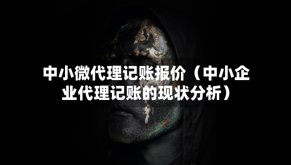 中小微代理記賬報價（中小企業(yè)代理記賬的現(xiàn)狀分析）