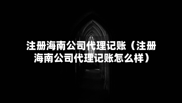 注冊(cè)海南公司代理記賬（注冊(cè)海南公司代理記賬怎么樣）
