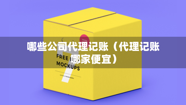哪些公司代理記賬（代理記賬哪家便宜）