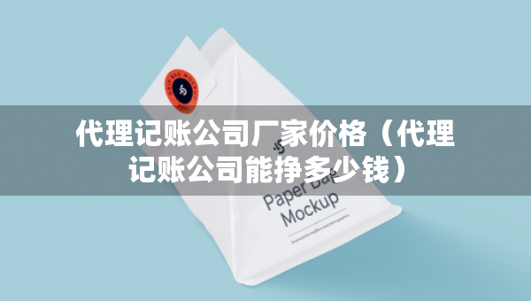 代理記賬公司廠家價(jià)格（代理記賬公司能掙多少錢）