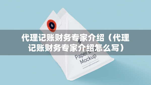 代理記賬財務專家介紹（代理記賬財務專家介紹怎么寫）