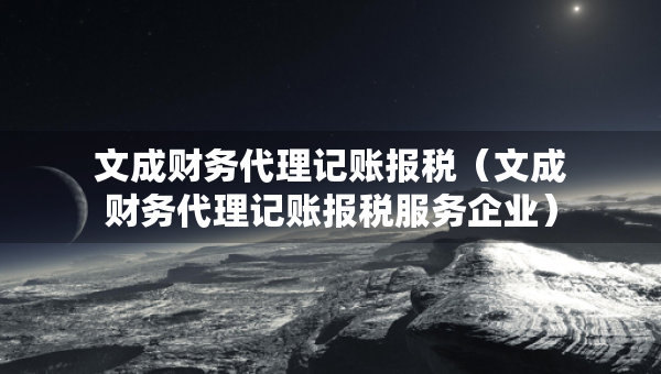 文成財務代理記賬報稅（文成財務代理記賬報稅服務企業(yè)）