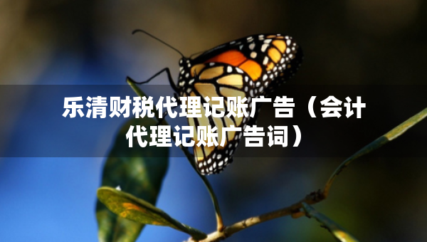 樂清財稅代理記賬廣告（會計代理記賬廣告詞）
