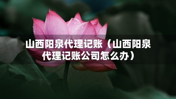 山西陽泉代理記賬（山西陽泉代理記賬公司怎么辦）