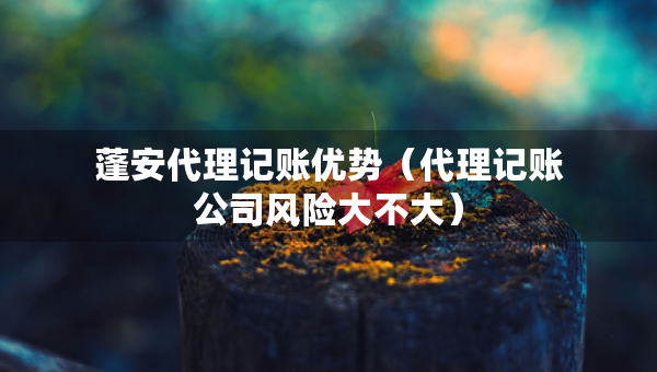 蓬安代理記賬優(yōu)勢（代理記賬公司風險大不大）