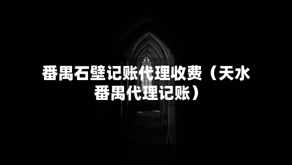 番禺石壁記賬代理收費(fèi)（天水番禺代理記賬）