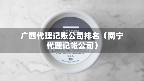 廣西代理記賬公司排名（南寧代理記帳公司）