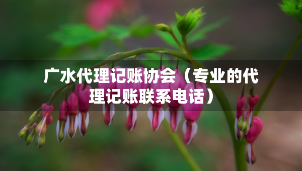 廣水代理記賬協(xié)會(huì)（專業(yè)的代理記賬聯(lián)系電話）