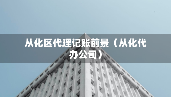 從化區(qū)代理記賬前景（從化代辦公司）