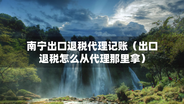 南寧出口退稅代理記賬（出口退稅怎么從代理那里拿）