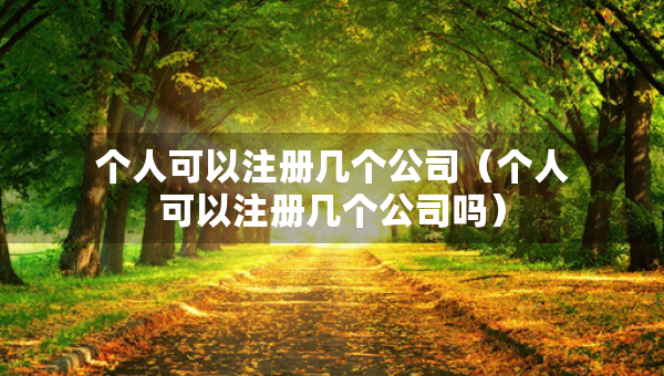 個(gè)人可以注冊(cè)幾個(gè)公司（個(gè)人可以注冊(cè)幾個(gè)公司嗎）