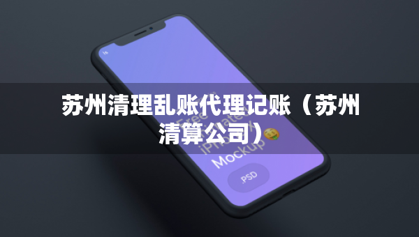 蘇州清理亂賬代理記賬（蘇州清算公司）