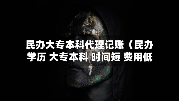 民辦大專本科代理記賬（民辦學(xué)歷 大專本科 時(shí)間短 費(fèi)用低 專業(yè)多 取證快）