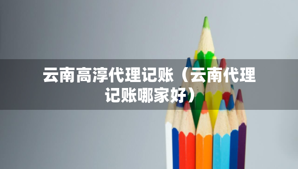 云南高淳代理記賬（云南代理記賬哪家好）