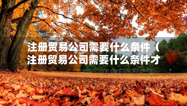 注冊貿易公司需要什么條件（注冊貿易公司需要什么條件才能注冊）