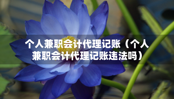 個人兼職會計代理記賬（個人兼職會計代理記賬違法嗎）