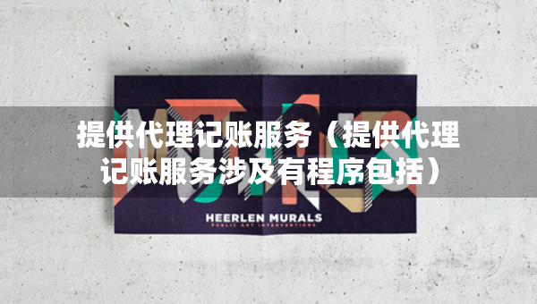 提供代理記賬服務(wù)（提供代理記賬服務(wù)涉及有程序包括）