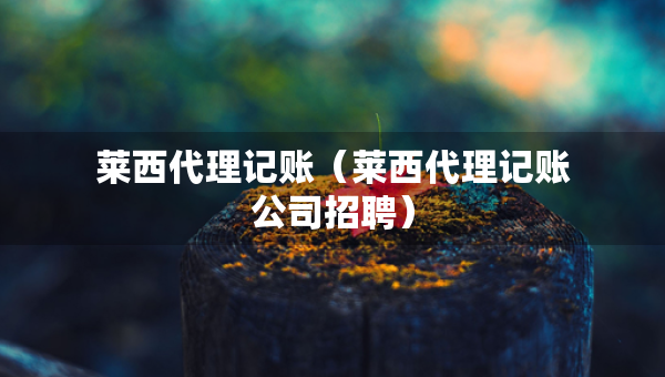 萊西代理記賬（萊西代理記賬公司招聘）