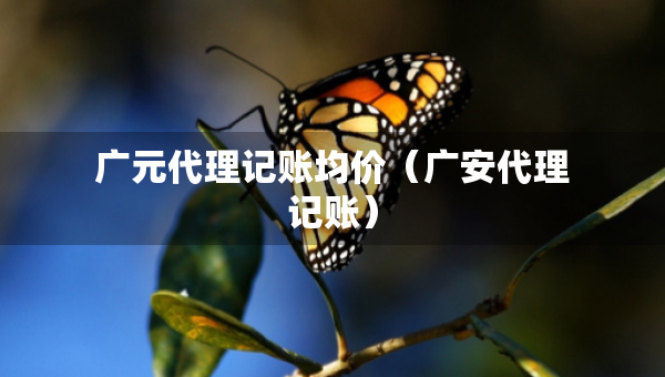 廣元代理記賬均價（廣安代理記賬）