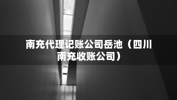 南充代理記賬公司岳池（四川南充收賬公司）