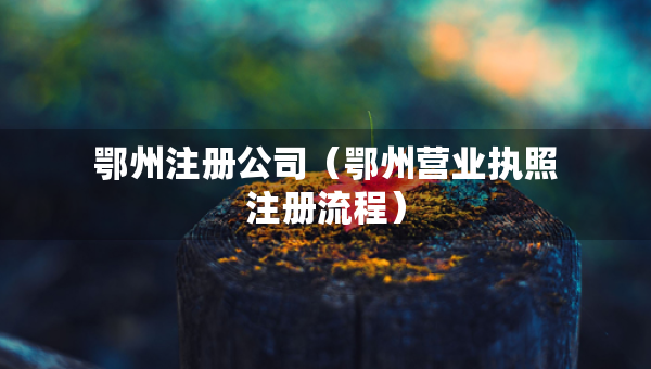 鄂州注冊(cè)公司（鄂州營(yíng)業(yè)執(zhí)照注冊(cè)流程）