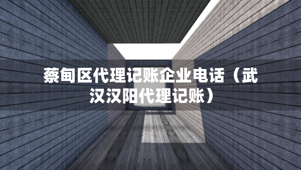 蔡甸區(qū)代理記賬企業(yè)電話（武漢漢陽代理記賬）