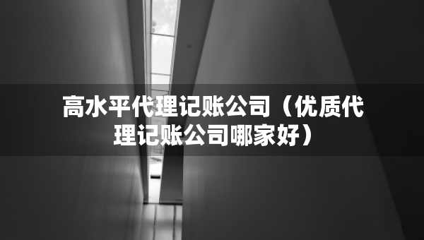高水平代理記賬公司（優(yōu)質(zhì)代理記賬公司哪家好）