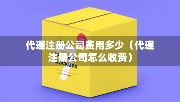 代理注冊公司費(fèi)用多少（代理注冊公司怎么收費(fèi)）