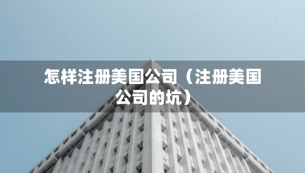 怎樣注冊(cè)美國(guó)公司（注冊(cè)美國(guó)公司的坑）