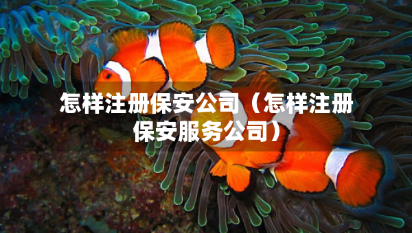 怎樣注冊保安公司（怎樣注冊保安服務(wù)公司）