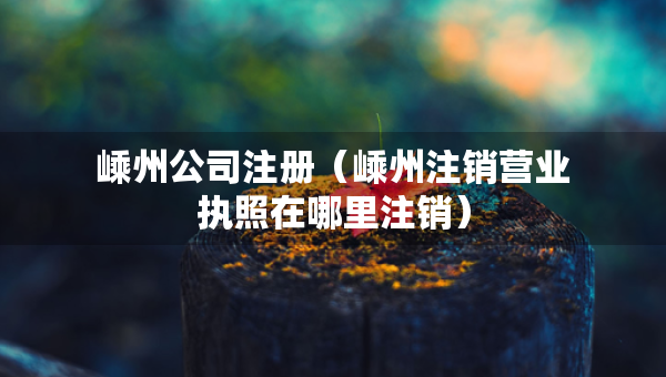 嵊州公司注冊(cè)（嵊州注銷營(yíng)業(yè)執(zhí)照在哪里注銷）