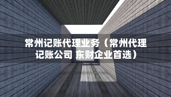 常州記賬代理業(yè)務(wù)（常州代理記賬公司 東財(cái)企業(yè)首選）