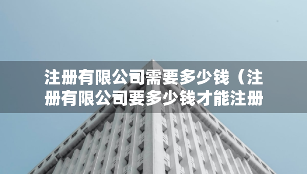 注冊有限公司需要多少錢（注冊有限公司要多少錢才能注冊）