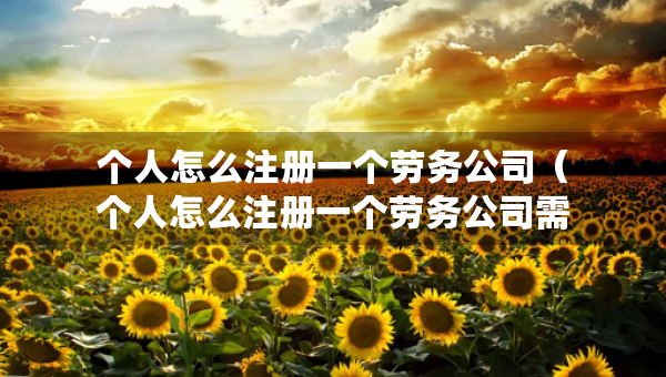 個人怎么注冊一個勞務(wù)公司（個人怎么注冊一個勞務(wù)公司需要注冊資金）