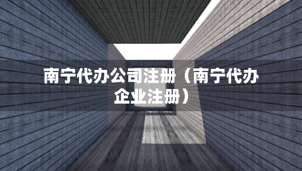 南寧代辦公司注冊（南寧代辦企業(yè)注冊）