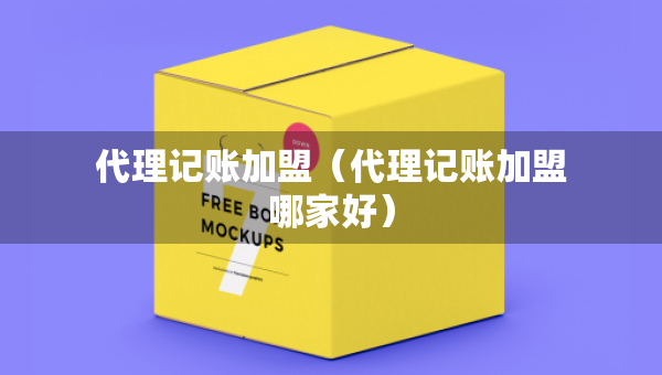 代理記賬加盟（代理記賬加盟哪家好）