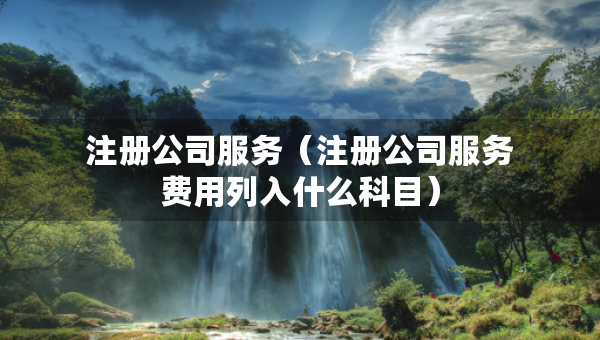 注冊公司服務（注冊公司服務費用列入什么科目）