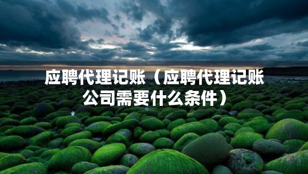 應(yīng)聘代理記賬（應(yīng)聘代理記賬公司需要什么條件）