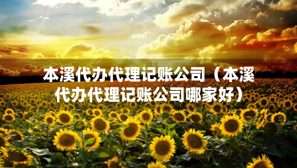 本溪代辦代理記賬公司（本溪代辦代理記賬公司哪家好）