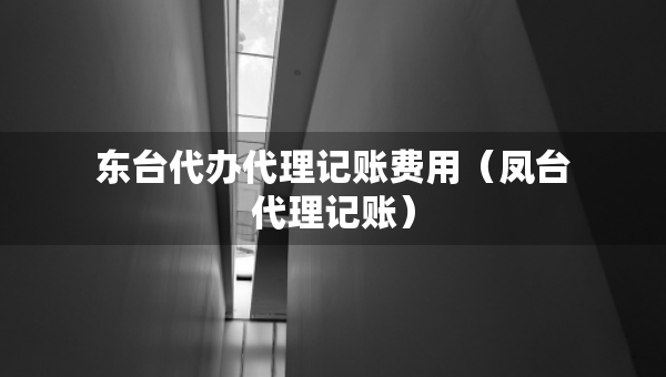 東臺代辦代理記賬費(fèi)用（鳳臺代理記賬）