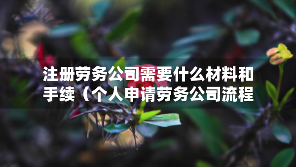 注冊勞務(wù)公司需要什么材料和手續(xù)（個人申請勞務(wù)公司流程）
