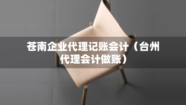 蒼南企業(yè)代理記賬會計（臺州代理會計做賬）